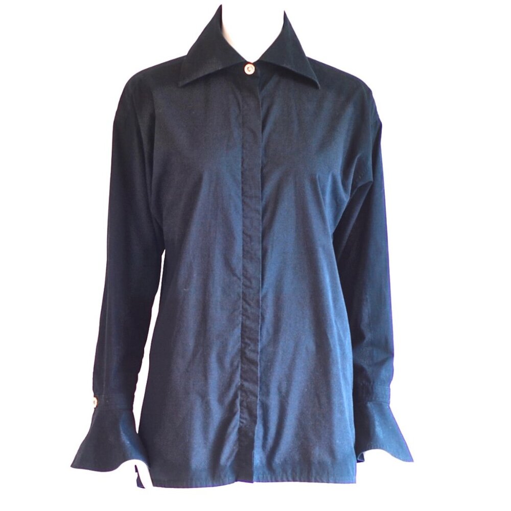 Versace Jeans Couture Cotton Blouse With Bell Sleeves - Italy